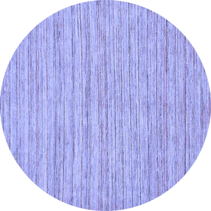 Round Solid Blue Modern Rug, abs65blu