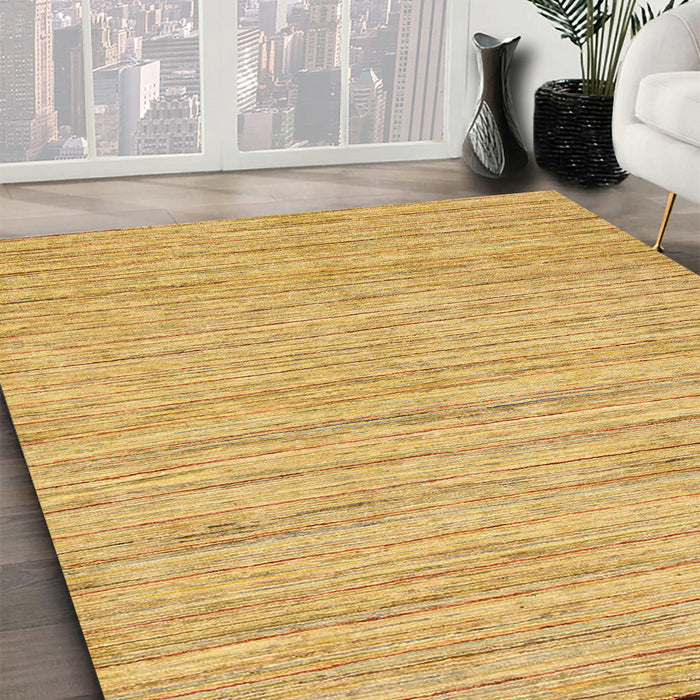 Abstract Orange Solid Rug in Family Room, abs65