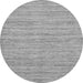 Round Solid Gray Modern Rug, abs65gry