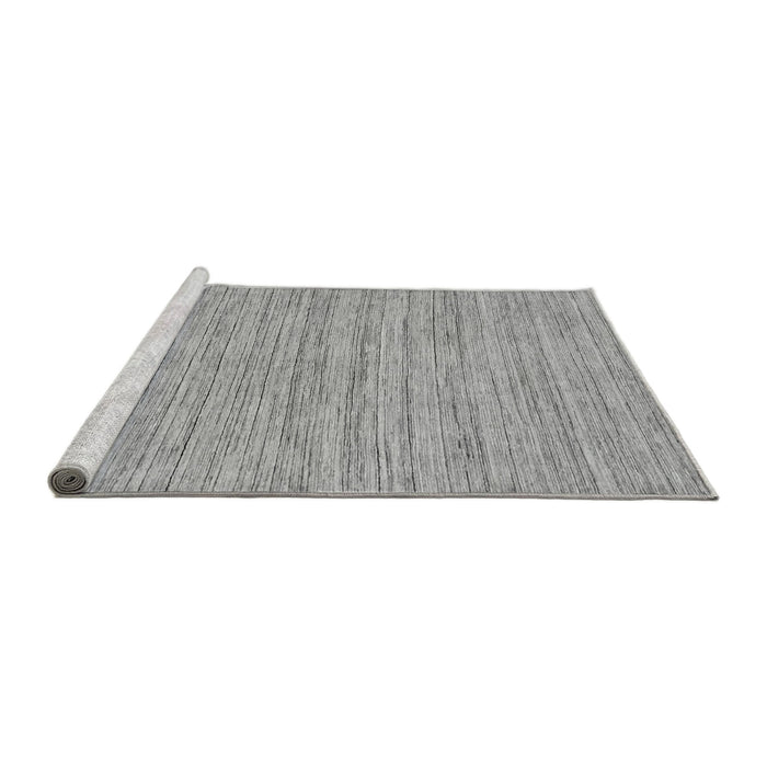 Sideview of Machine Washable Solid Gray Modern Rug, wshabs65gry