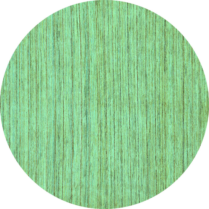 Round Solid Turquoise Modern Rug, abs65turq