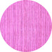 Round Solid Purple Modern Rug, abs65pur