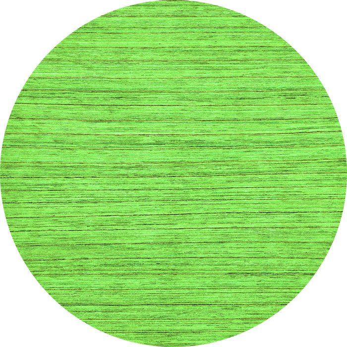 Round Solid Green Modern Rug, abs65grn