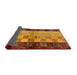 Sideview of Abstract Red Modern Rug, abs66