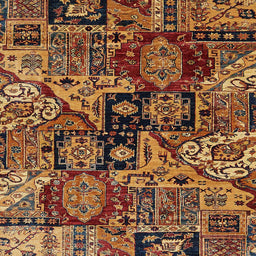 Square Machine Washable Abstract Vermilion Red Rug, wshabs660