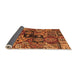 Sideview of Abstract Orange Modern Rug, abs660org