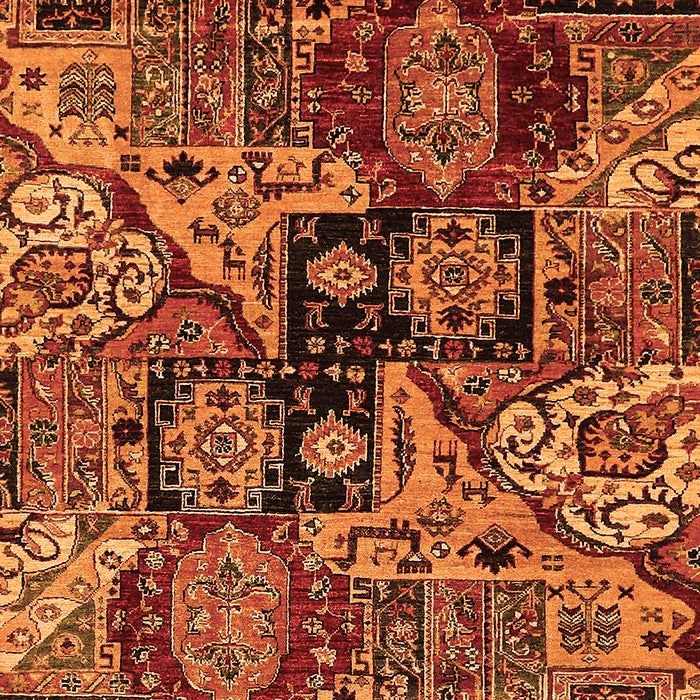 Machine Washable Abstract Orange Modern Area Rugs, wshabs660org
