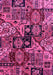 Machine Washable Abstract Pink Modern Rug, wshabs660pnk