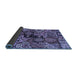 Sideview of Abstract Blue Modern Rug, abs660blu