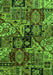 Machine Washable Abstract Green Modern Area Rugs, wshabs660grn