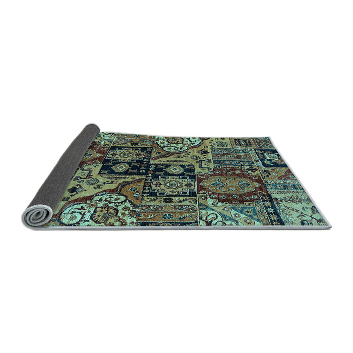Sideview of Abstract Light Blue Modern Rug, abs660lblu
