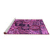 Sideview of Machine Washable Abstract Purple Modern Area Rugs, wshabs660pur