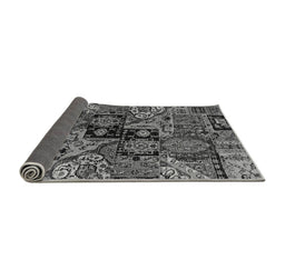 Sideview of Abstract Gray Modern Rug, abs660gry