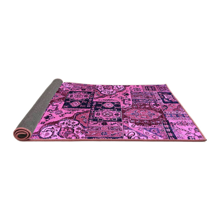 Sideview of Abstract Purple Modern Rug, abs660pur