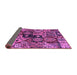 Sideview of Abstract Purple Modern Rug, abs660pur