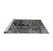 Sideview of Machine Washable Abstract Gray Modern Rug, wshabs660gry