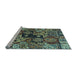 Sideview of Machine Washable Abstract Light Blue Modern Rug, wshabs660lblu