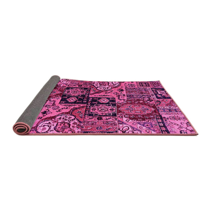 Sideview of Abstract Pink Modern Rug, abs660pnk