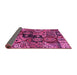 Sideview of Abstract Pink Modern Rug, abs660pnk