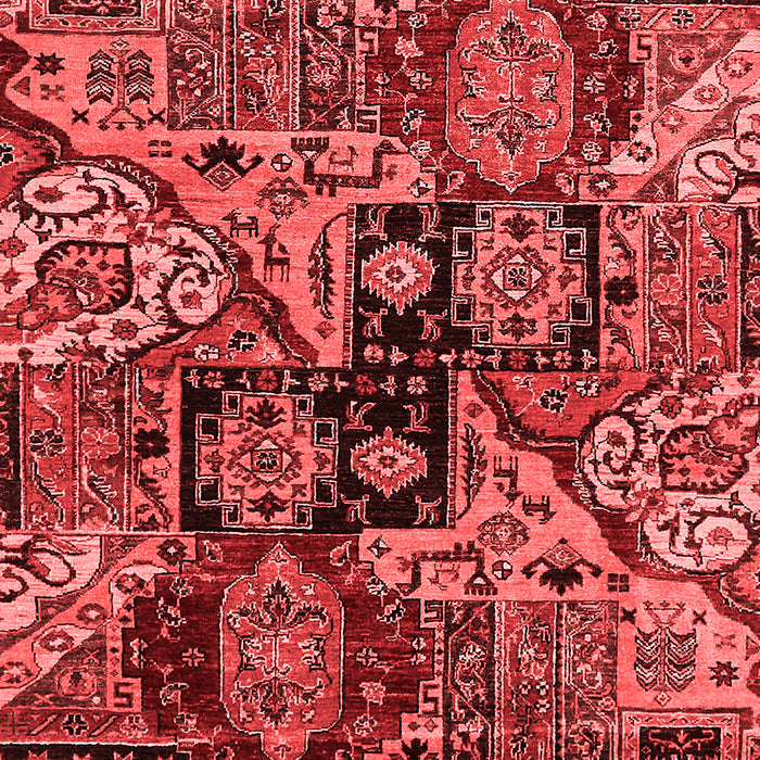 Machine Washable Abstract Red Modern Rug, wshabs660red