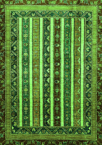 Abstract Green Modern Rug, abs661grn