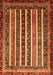 Machine Washable Abstract Orange Modern Area Rugs, wshabs661org