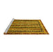 Sideview of Machine Washable Abstract Yellow Modern Rug, wshabs661yw