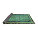 Sideview of Abstract Turquoise Modern Rug, abs661turq