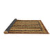 Sideview of Abstract Brown Modern Rug, abs661brn