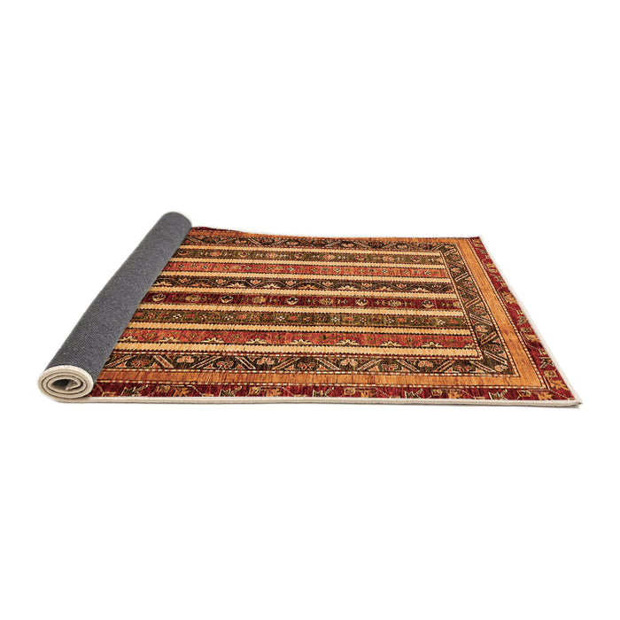 Sideview of Abstract Orange Modern Rug, abs661org