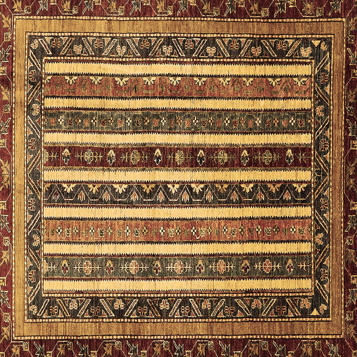 Square Abstract Brown Modern Rug, abs661brn