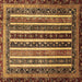 Square Abstract Brown Modern Rug, abs661brn