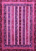 Machine Washable Abstract Pink Modern Rug, wshabs661pnk