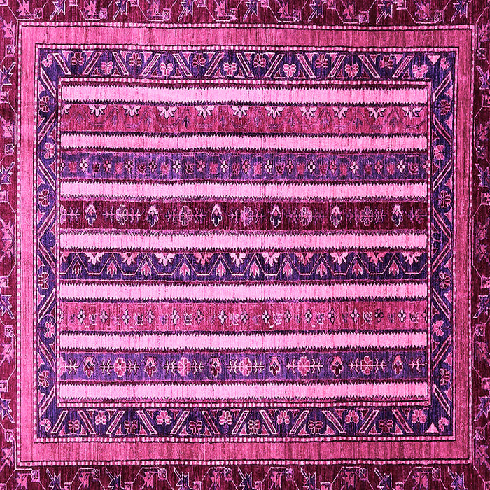 Square Machine Washable Abstract Pink Modern Rug, wshabs661pnk