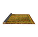 Sideview of Abstract Yellow Modern Rug, abs661yw