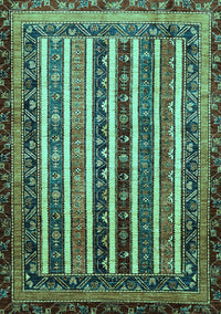 Abstract Turquoise Modern Rug, abs661turq