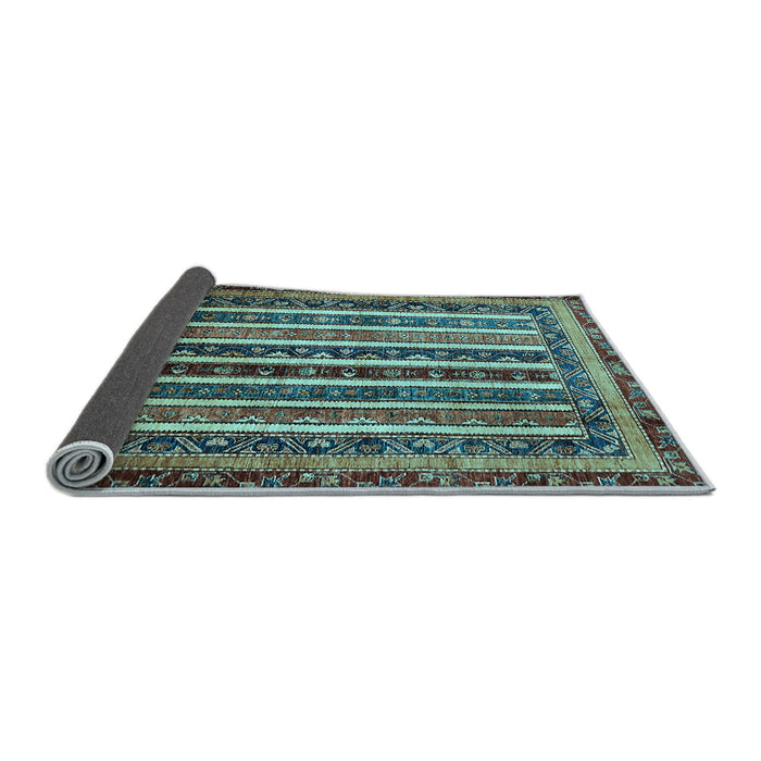 Sideview of Abstract Light Blue Modern Rug, abs661lblu