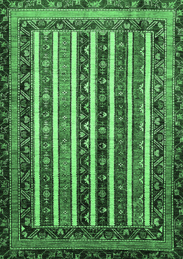 Abstract Emerald Green Modern Rug, abs661emgrn