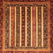 Square Abstract Orange Modern Rug, abs661org