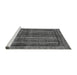 Sideview of Machine Washable Abstract Gray Modern Rug, wshabs662gry