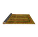 Sideview of Abstract Yellow Modern Rug, abs662yw