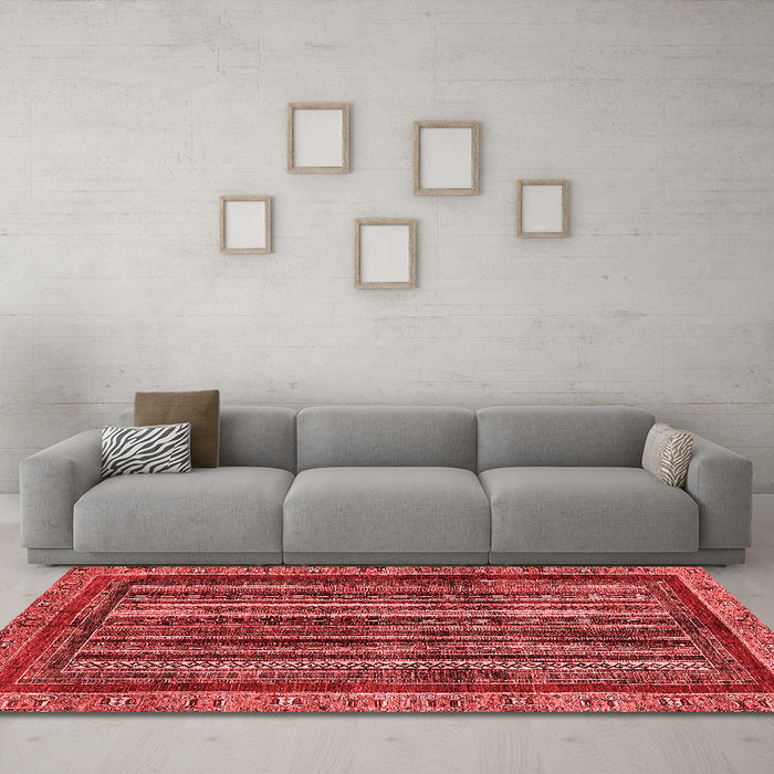 Modern Red Washable Rugs