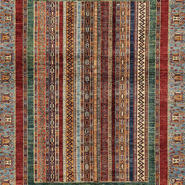 Machine Washable Abstract Saffron Red Rug, wshabs662