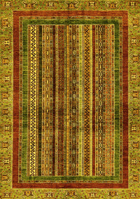 Abstract Yellow Modern Rug, abs662yw