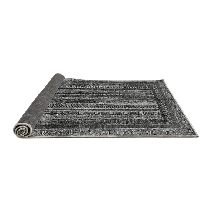 Sideview of Abstract Gray Modern Rug, abs662gry