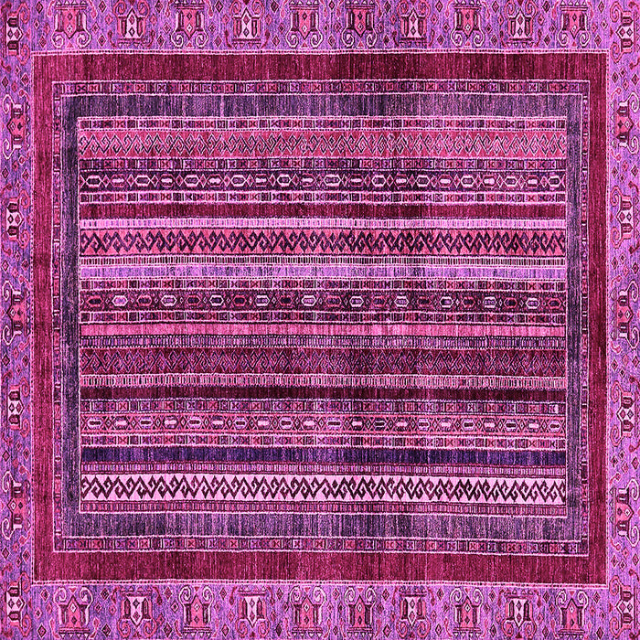Square Machine Washable Abstract Pink Modern Rug, wshabs662pnk