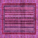 Square Machine Washable Abstract Pink Modern Rug, wshabs662pnk