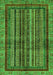 Machine Washable Abstract Green Modern Area Rugs, wshabs662grn