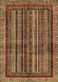 Abstract Brown Modern Rug, abs662brn