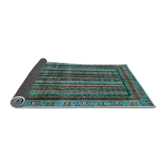 Sideview of Abstract Light Blue Modern Rug, abs662lblu